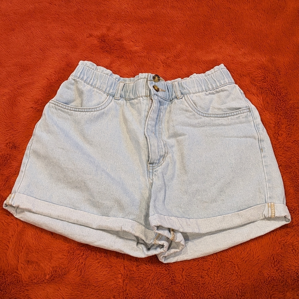 🎉🎉 light blue denim high waisted shorts